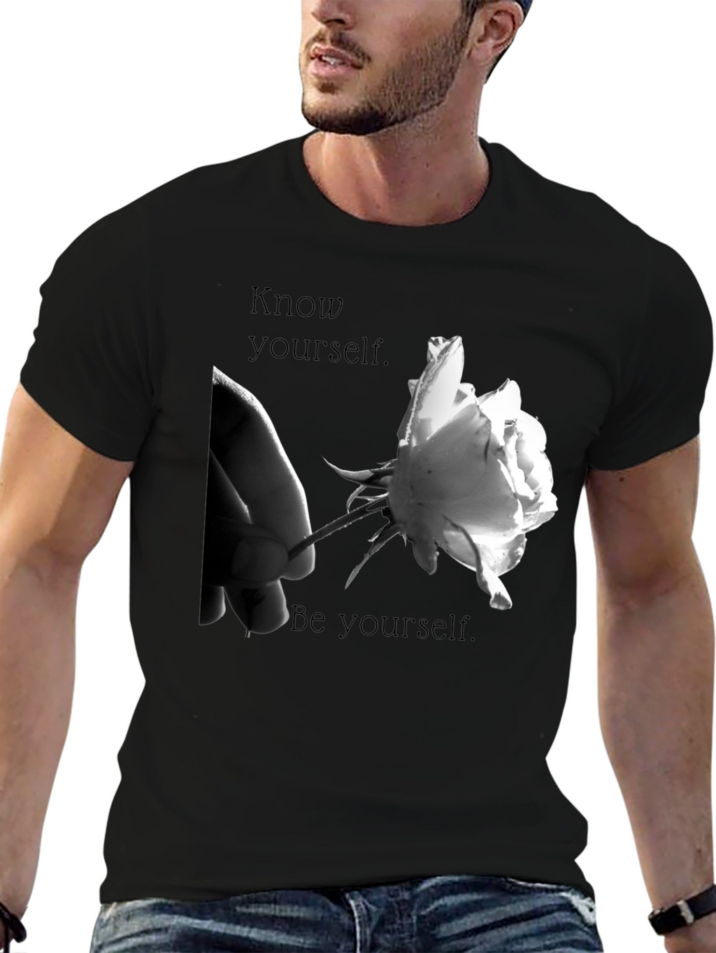 Know Yourself Graphic T-Shirt - Black