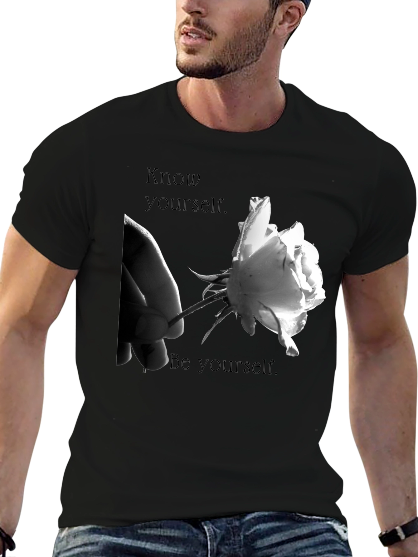 Know Yourself Graphic T-Shirt - Black