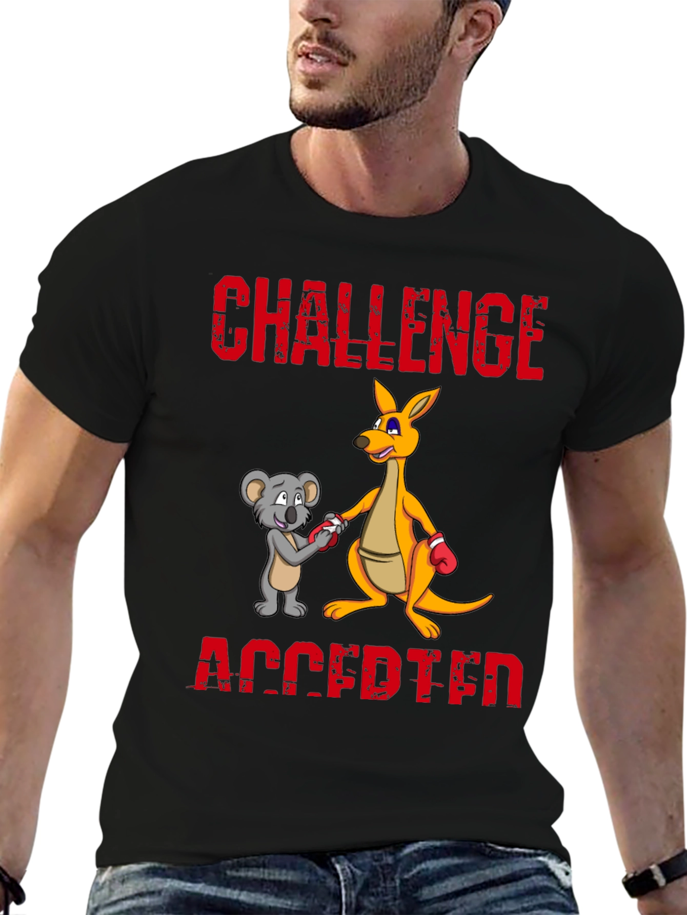 Challenge Accepted T-Shirt Kangaroo vs Koala Boxing