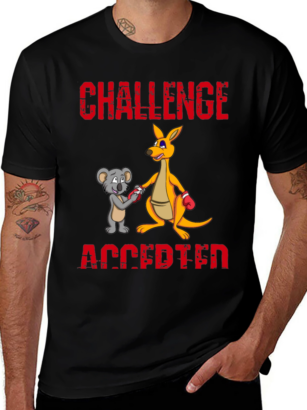 Challenge Accepted T-Shirt Kangaroo vs Koala Boxing