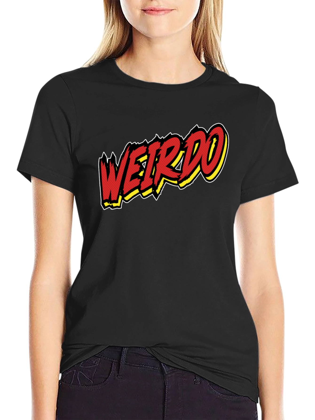 Weirdo Graphic Print Black T-Shirt