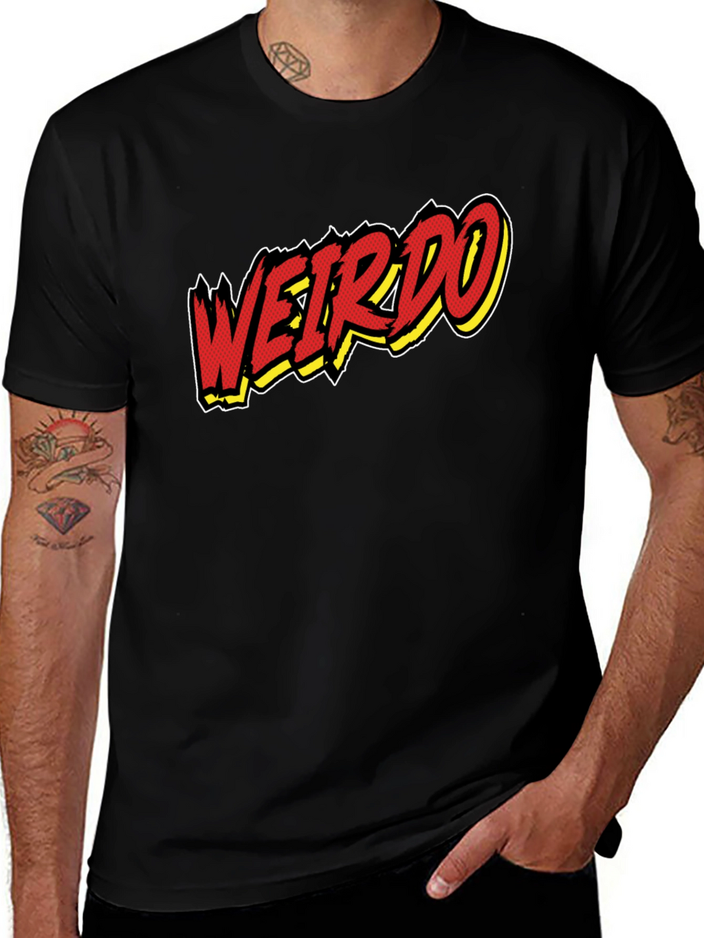 Weirdo Graphic Print Black T-Shirt