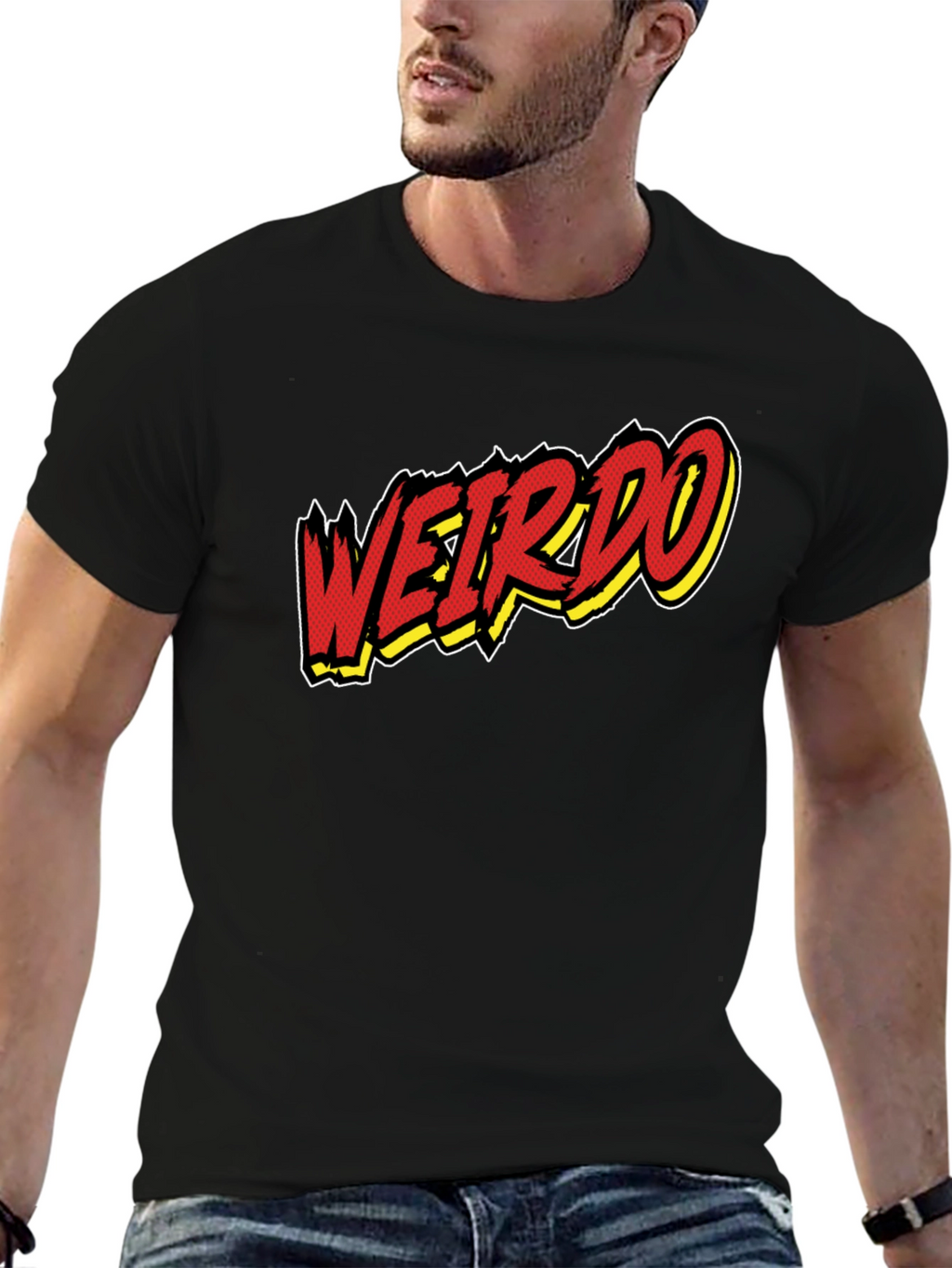 Weirdo Graphic Print Black T-Shirt