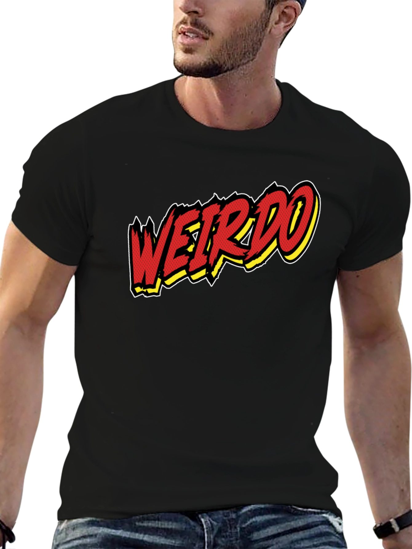 Weirdo Graphic Print Black T-Shirt