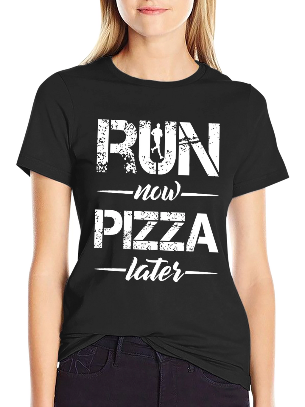 Run Now Pizza Later Graphic T-Shirt