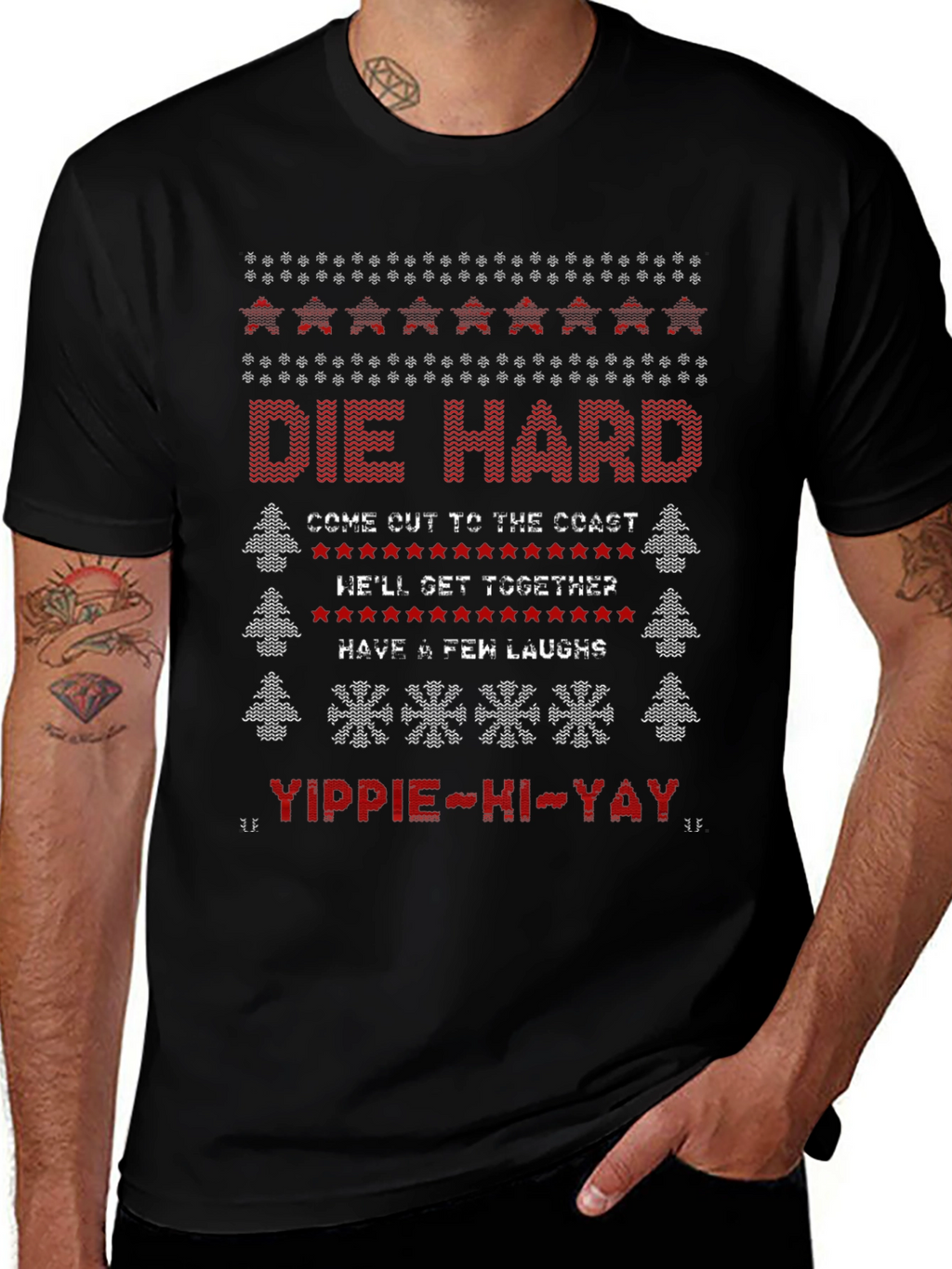Die Hard Christmas Sweater Graphic Tee