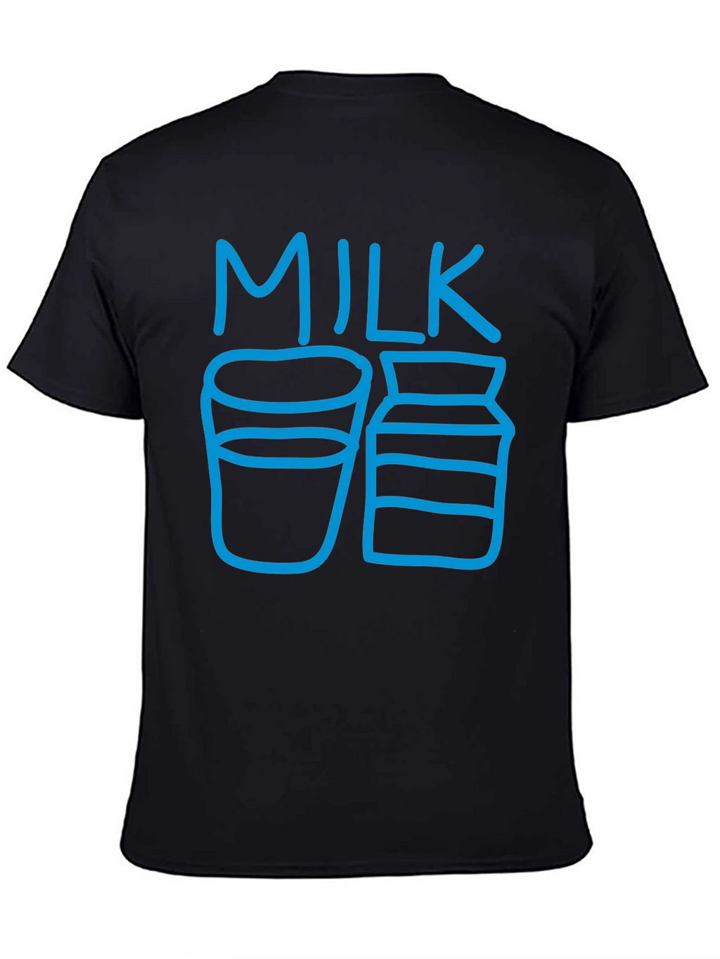 Milk Graphic T-Shirt - Casual Black Tee