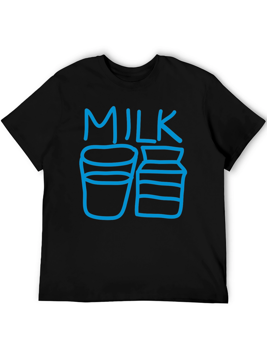 Milk Graphic T-Shirt - Casual Black Tee