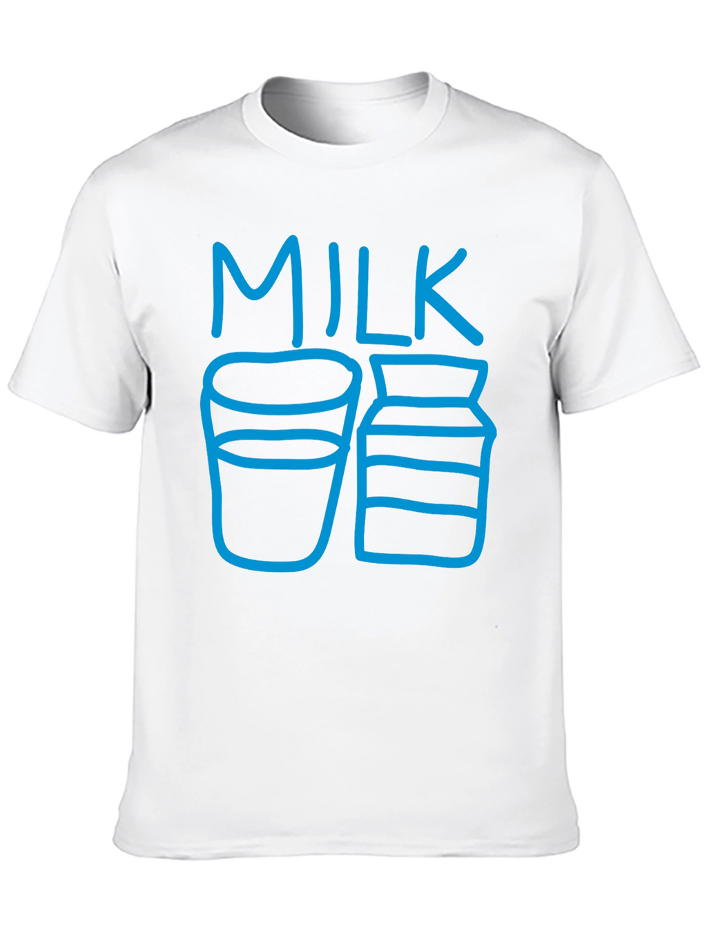 Milk Graphic T-Shirt - Casual Black Tee