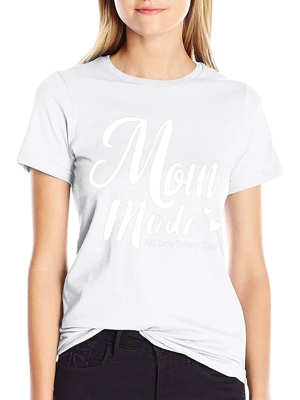 Mom Mode All Day Every Day Black Tee
