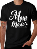 Mom Mode All Day Every Day Black Tee