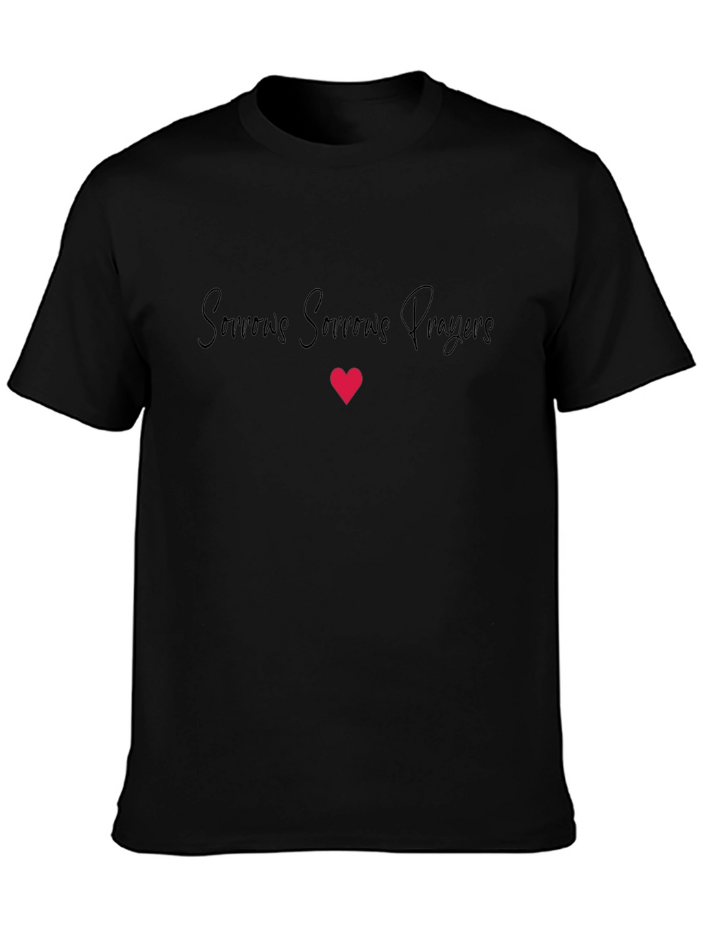 Sorrow Prayer Graphic Black T-Shirt