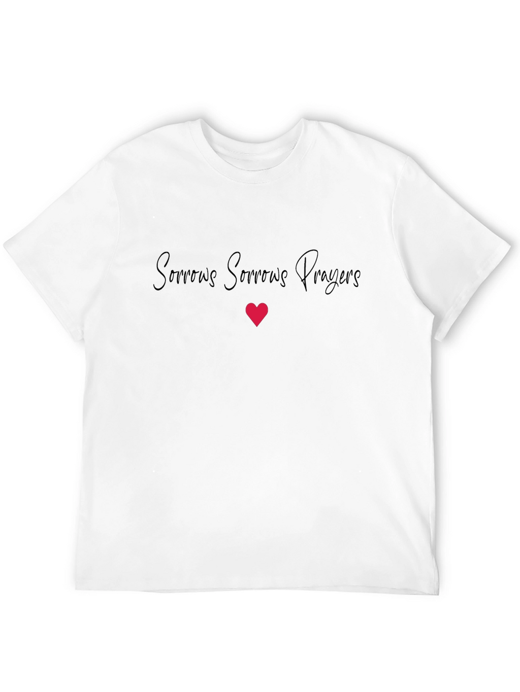 Sorrow Prayer Graphic Black T-Shirt