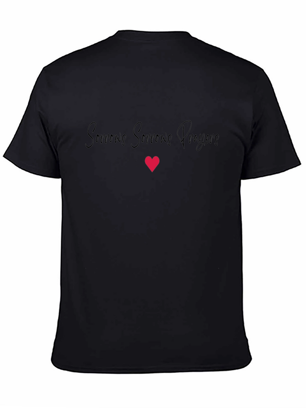 Sorrow Prayer Graphic Black T-Shirt