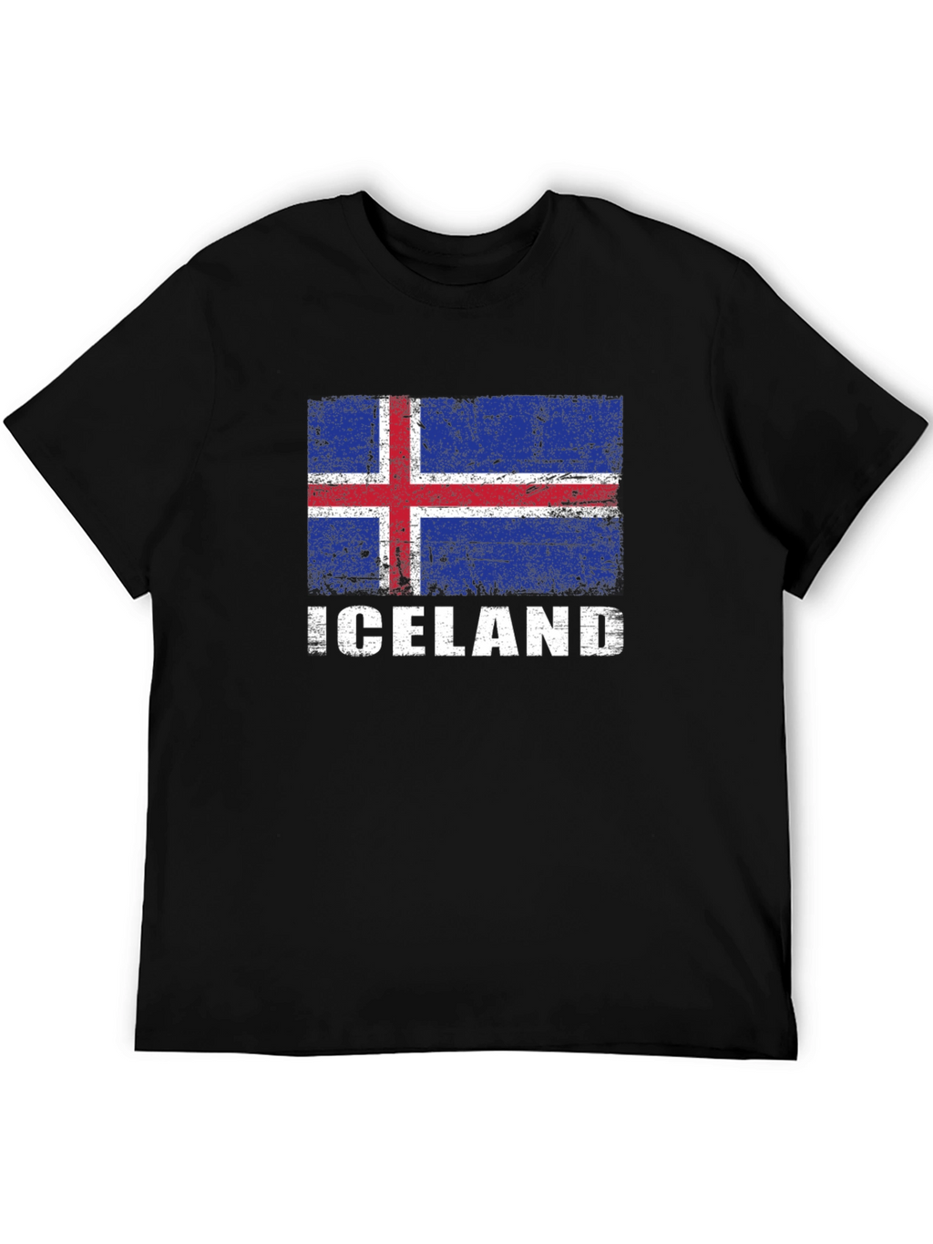 Iceland Flag Graphic Tee - Distressed Print