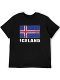 Iceland Flag Graphic Tee - Distressed Print