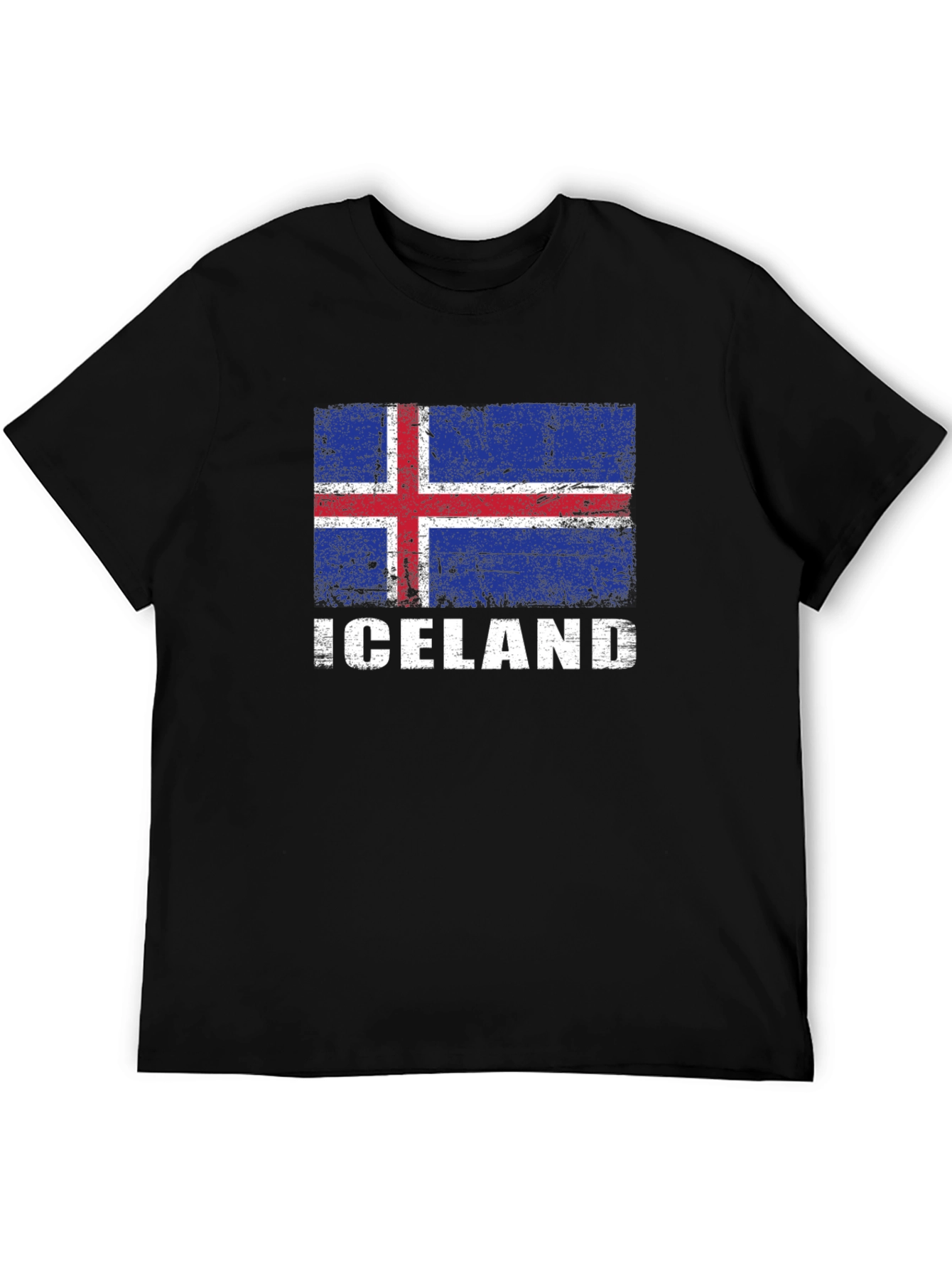 Iceland Flag Graphic Tee - Distressed Print