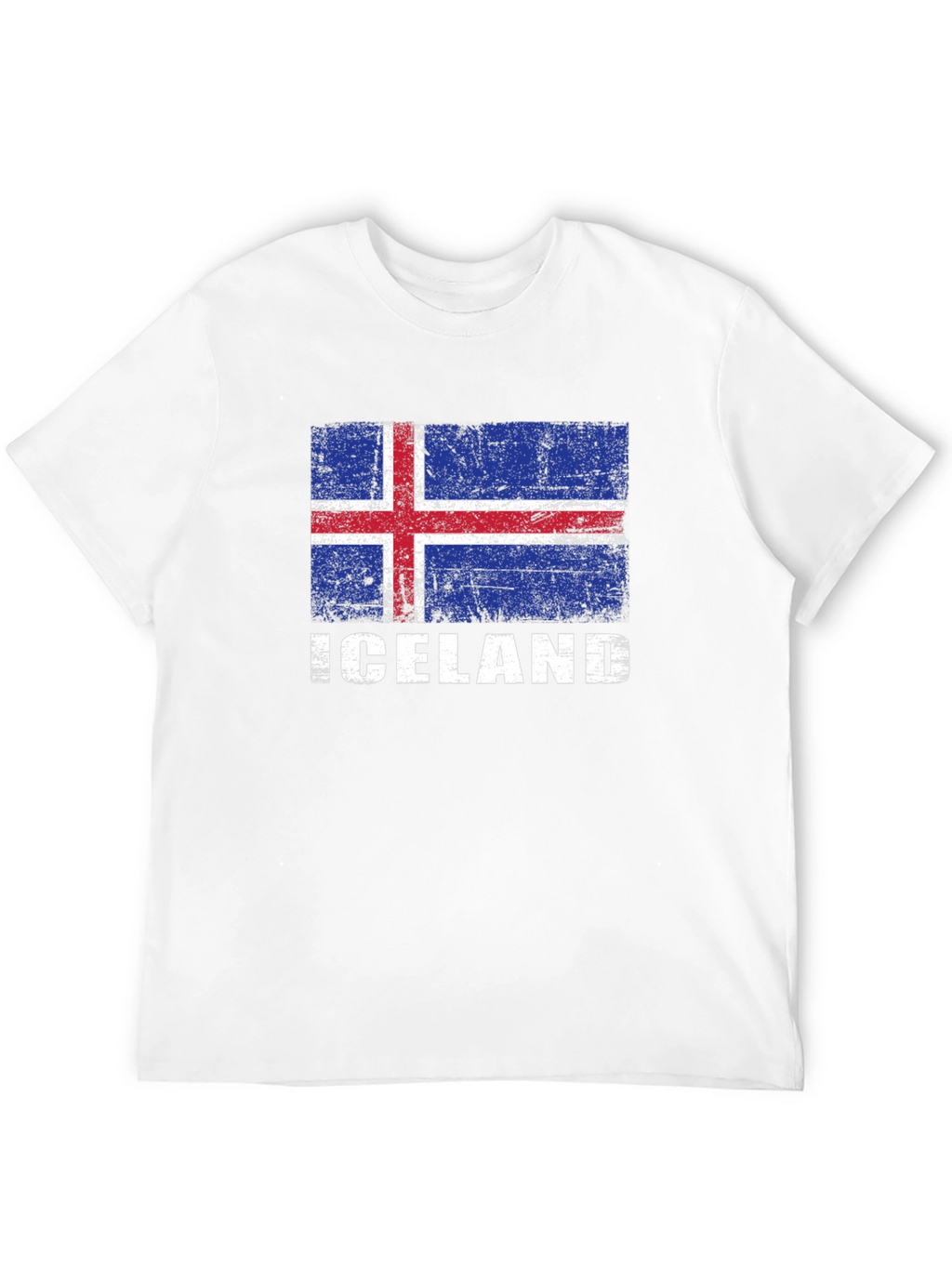 Iceland Flag Graphic Tee - Distressed Print