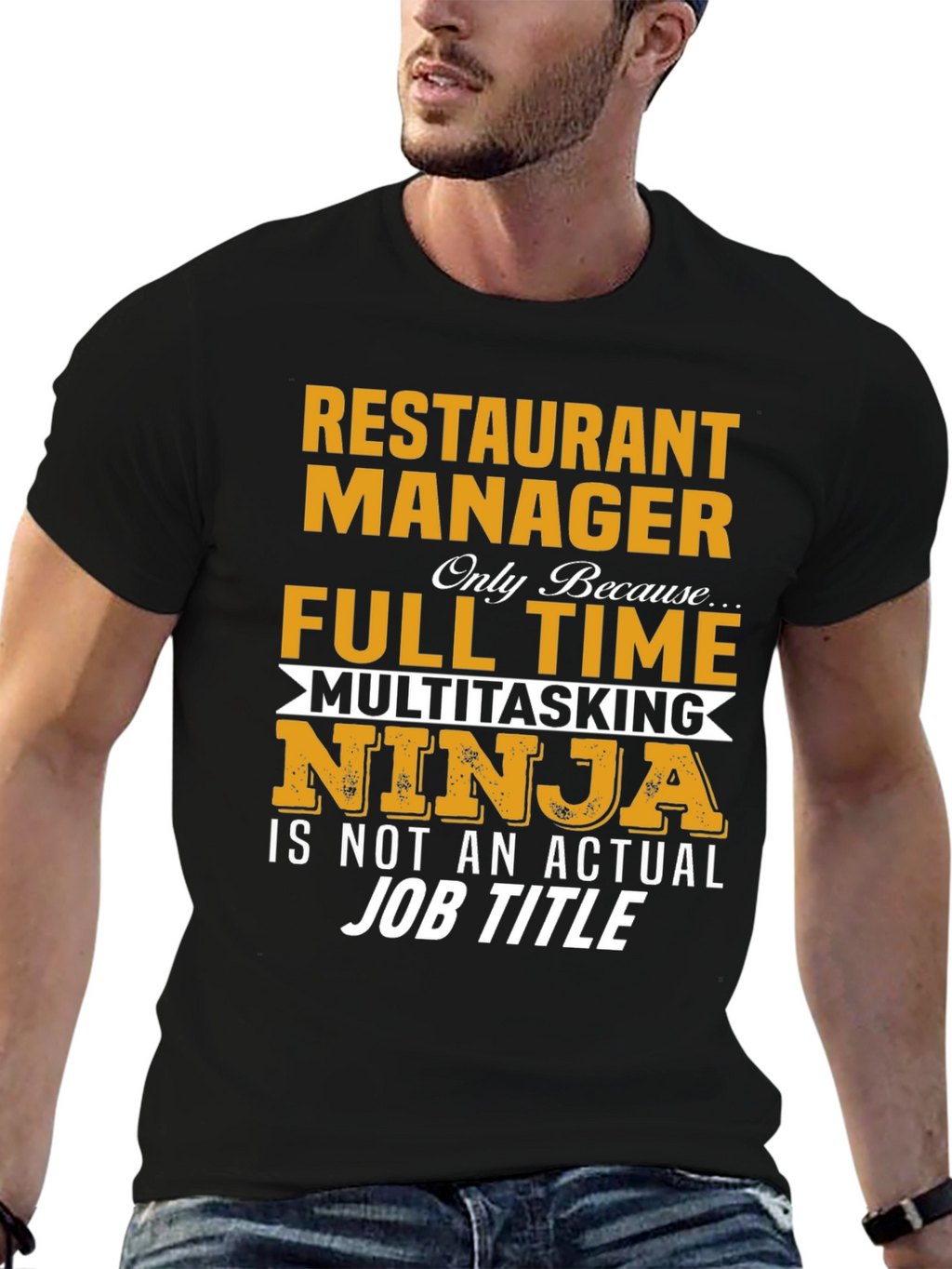Restaurant Manager Full-Time Ninja T-Shirt