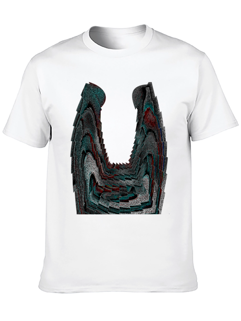 Abstract Patterned Black Graphic Tee