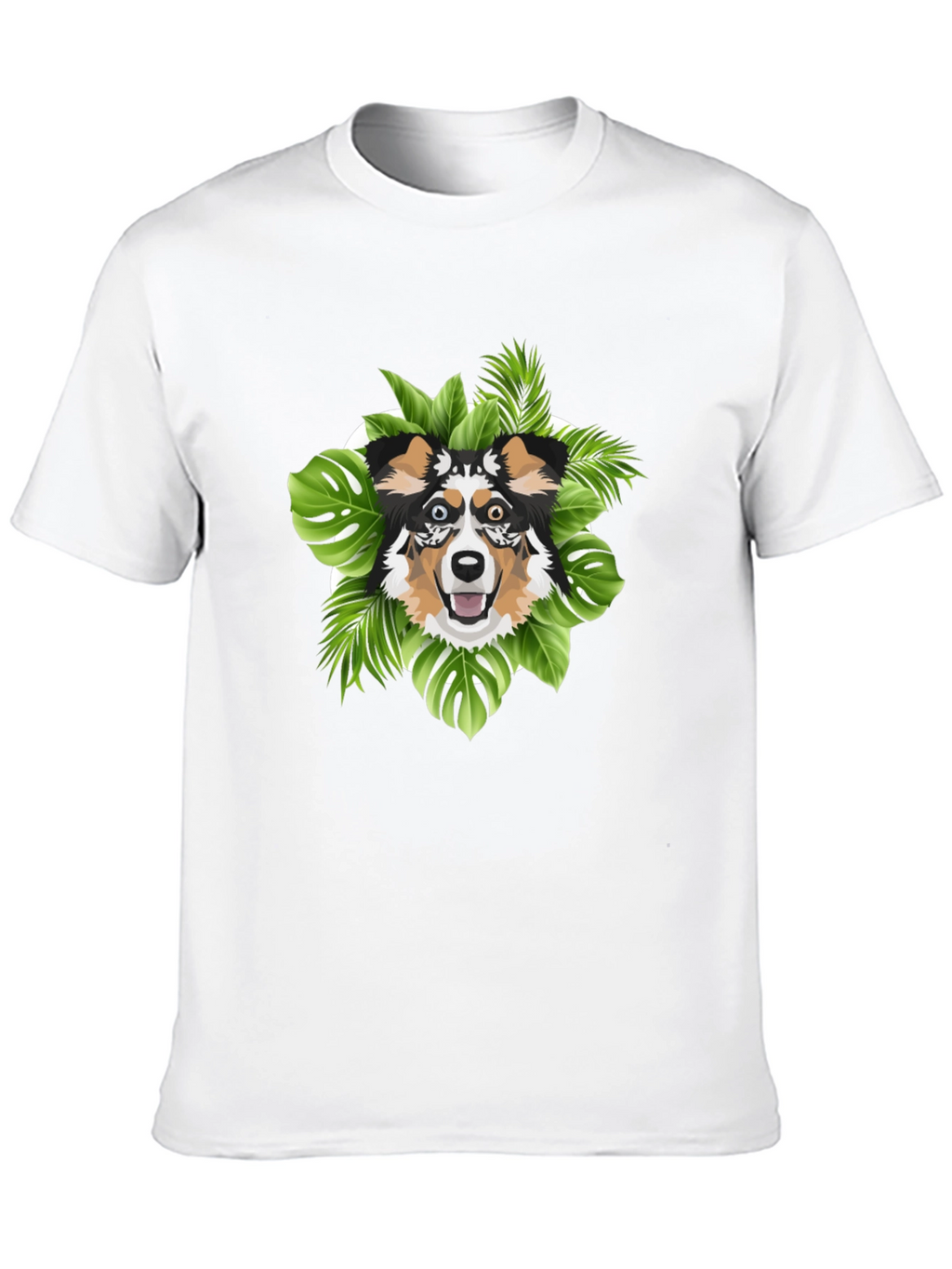 Tropical Dog Graphic Tee - Unique Pet Lover Gift
