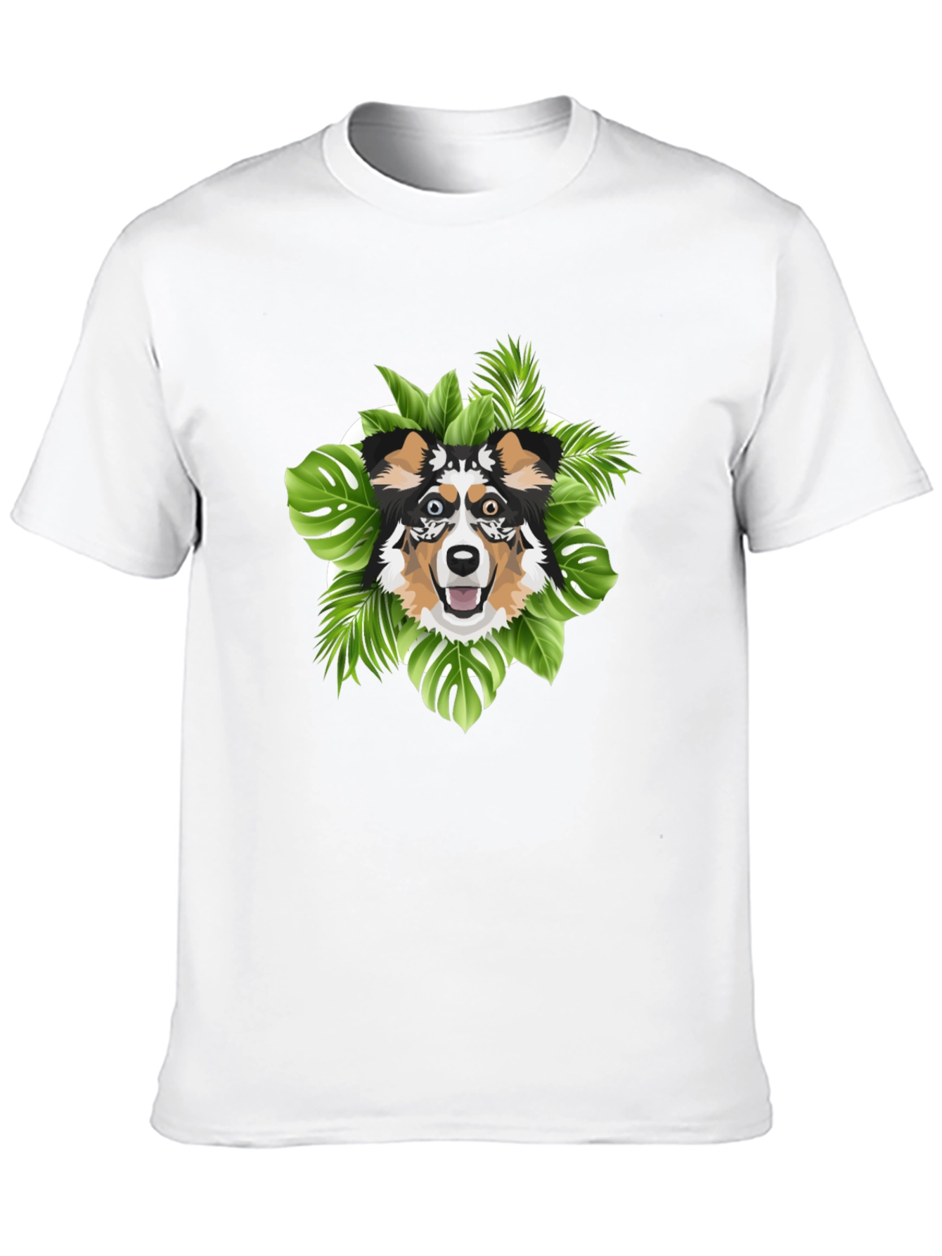 Tropical Dog Graphic Tee - Unique Pet Lover Gift