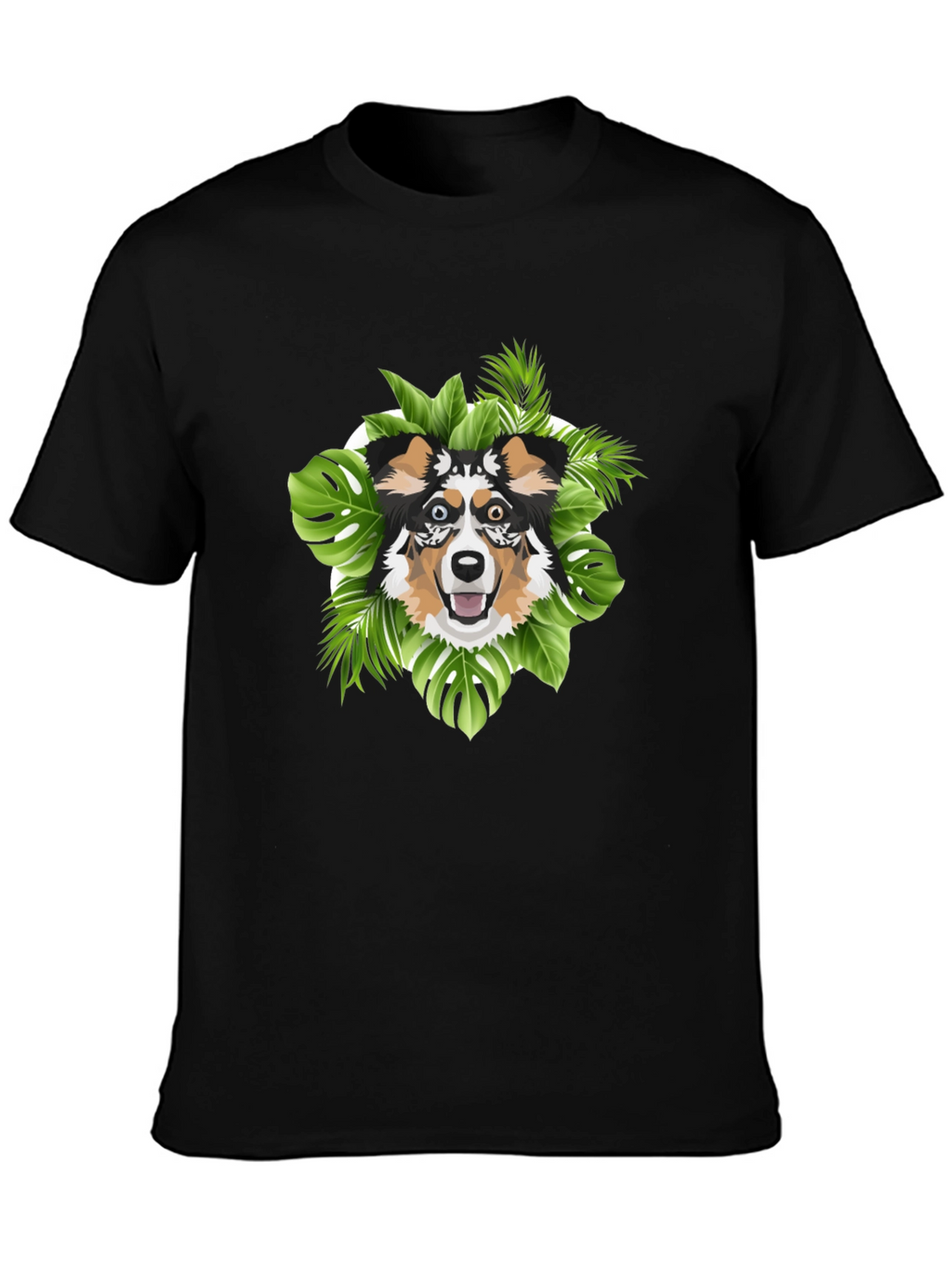 Tropical Dog Graphic Tee - Unique Pet Lover Gift
