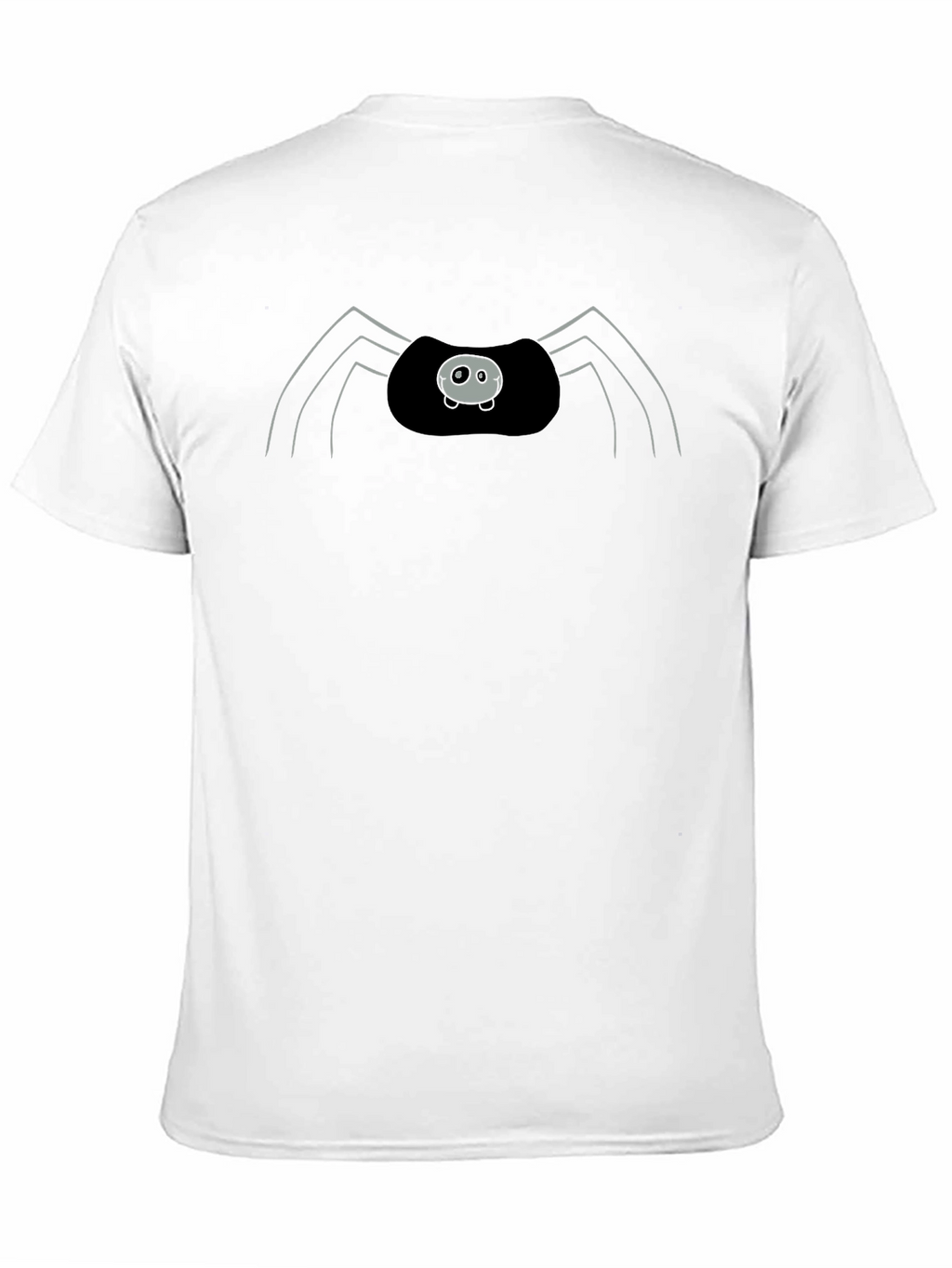 Cute Spider Graphic Print Black T-Shirt