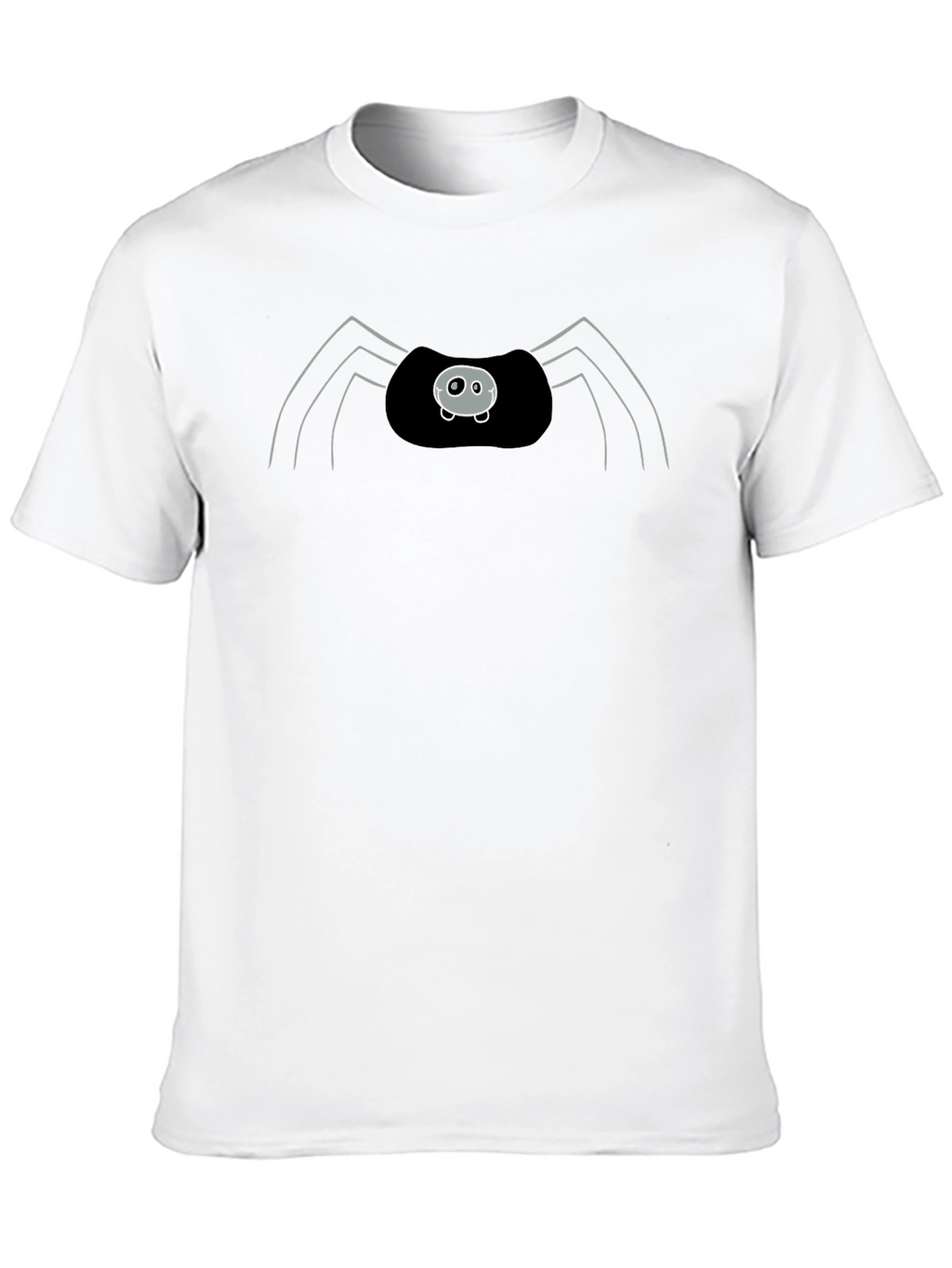 Cute Spider Graphic Print Black T-Shirt