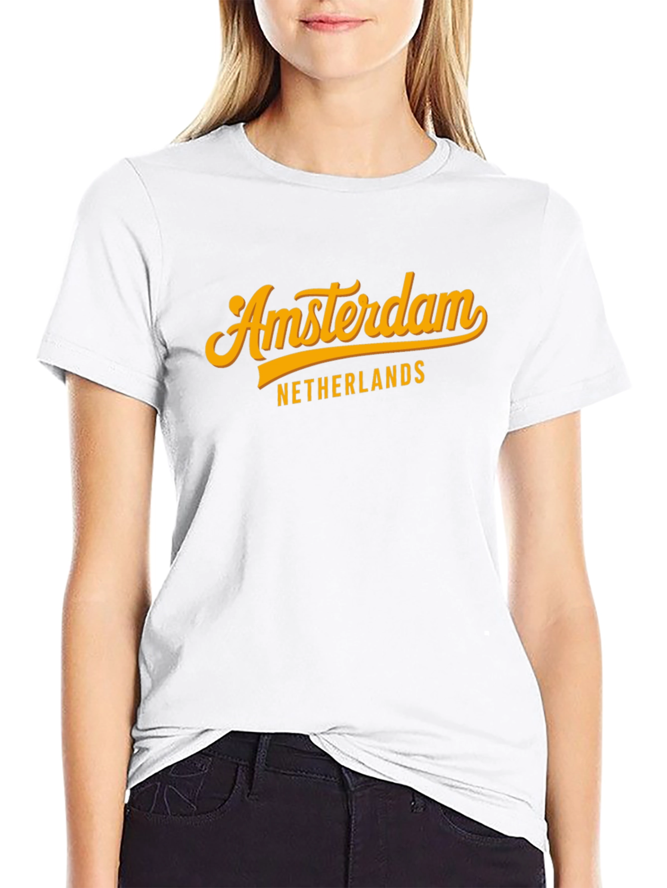 Amsterdam Netherlands Graphic Tee - Stylish Black T-Shirt