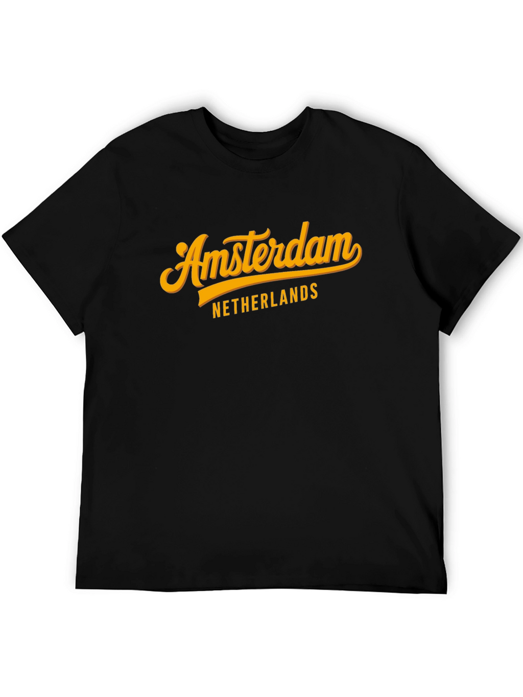 Amsterdam Netherlands Graphic Tee - Stylish Black T-Shirt