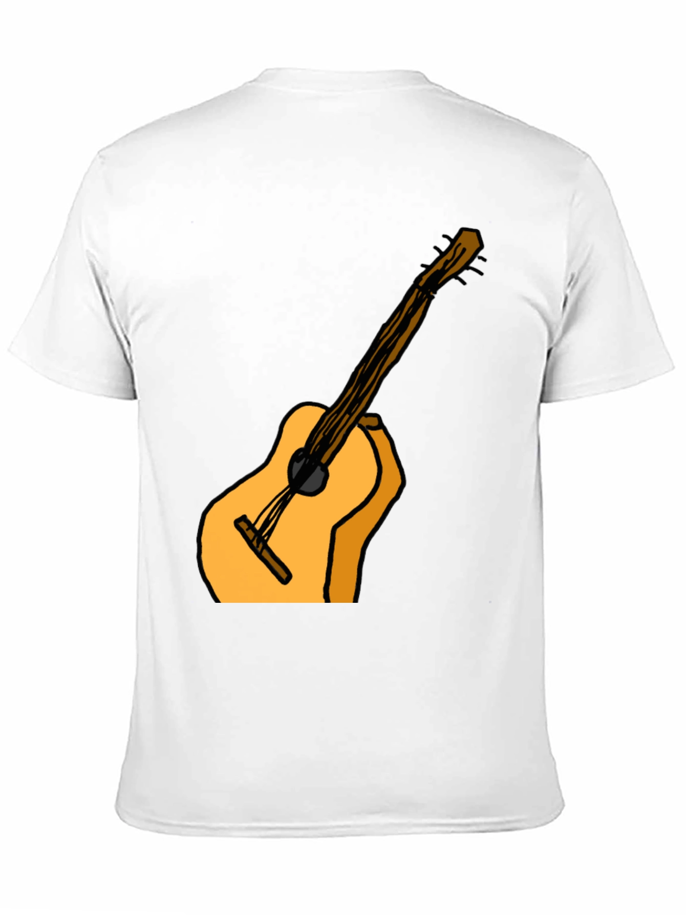 Guitar Graphic Tee - Casual Black T-Shirt