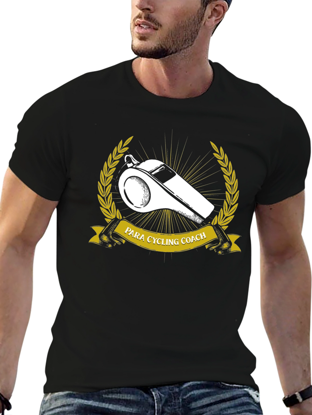 Para Cycling Coach T-Shirt - Whistle & Laurel Design