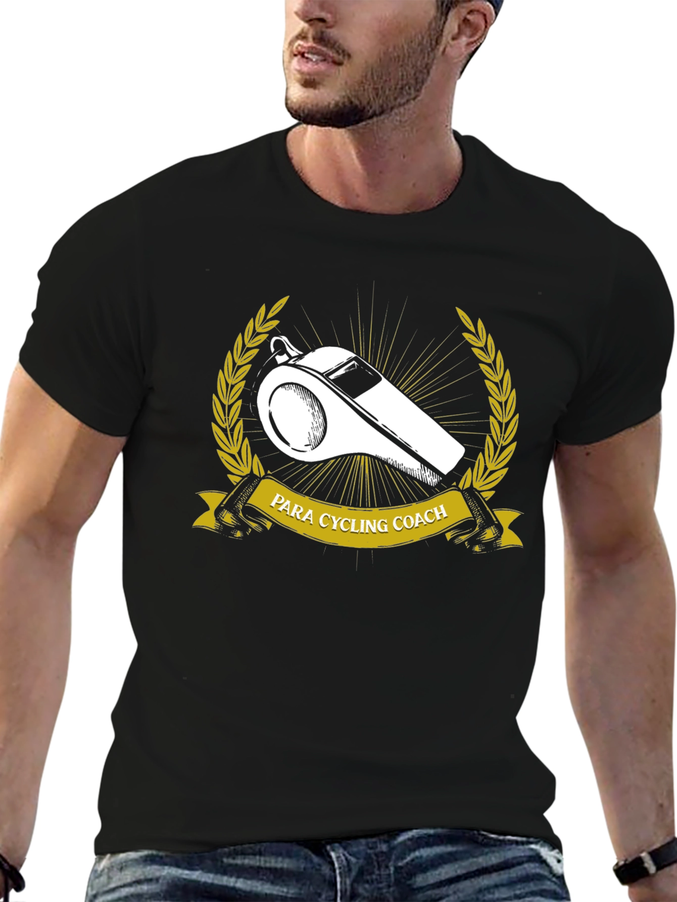 Para Cycling Coach T-Shirt - Whistle & Laurel Design