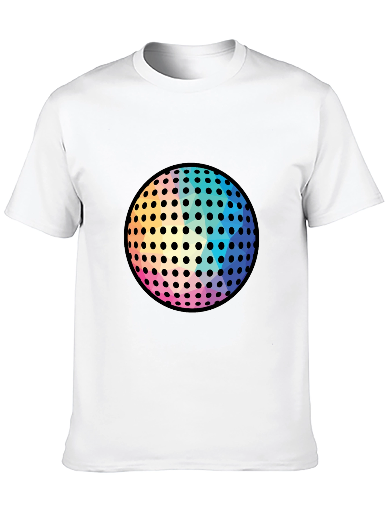 Retro Disco Ball Graphic Tee - Black