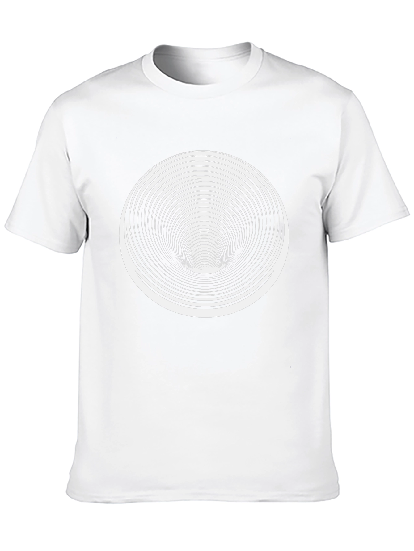Optical Illusion T-Shirt - Black Vortex Design
