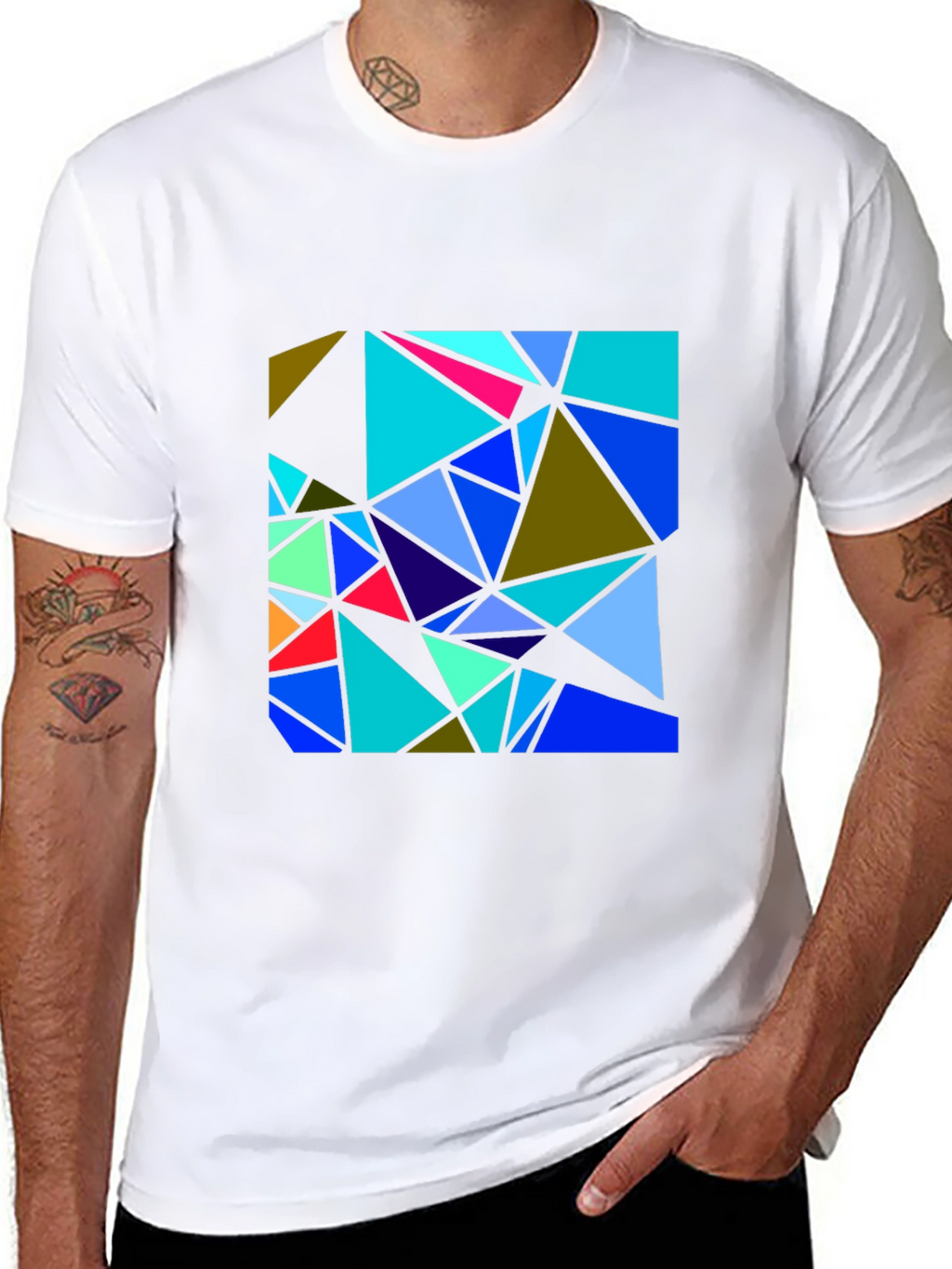 Abstract Geometric Triangle T-Shirt