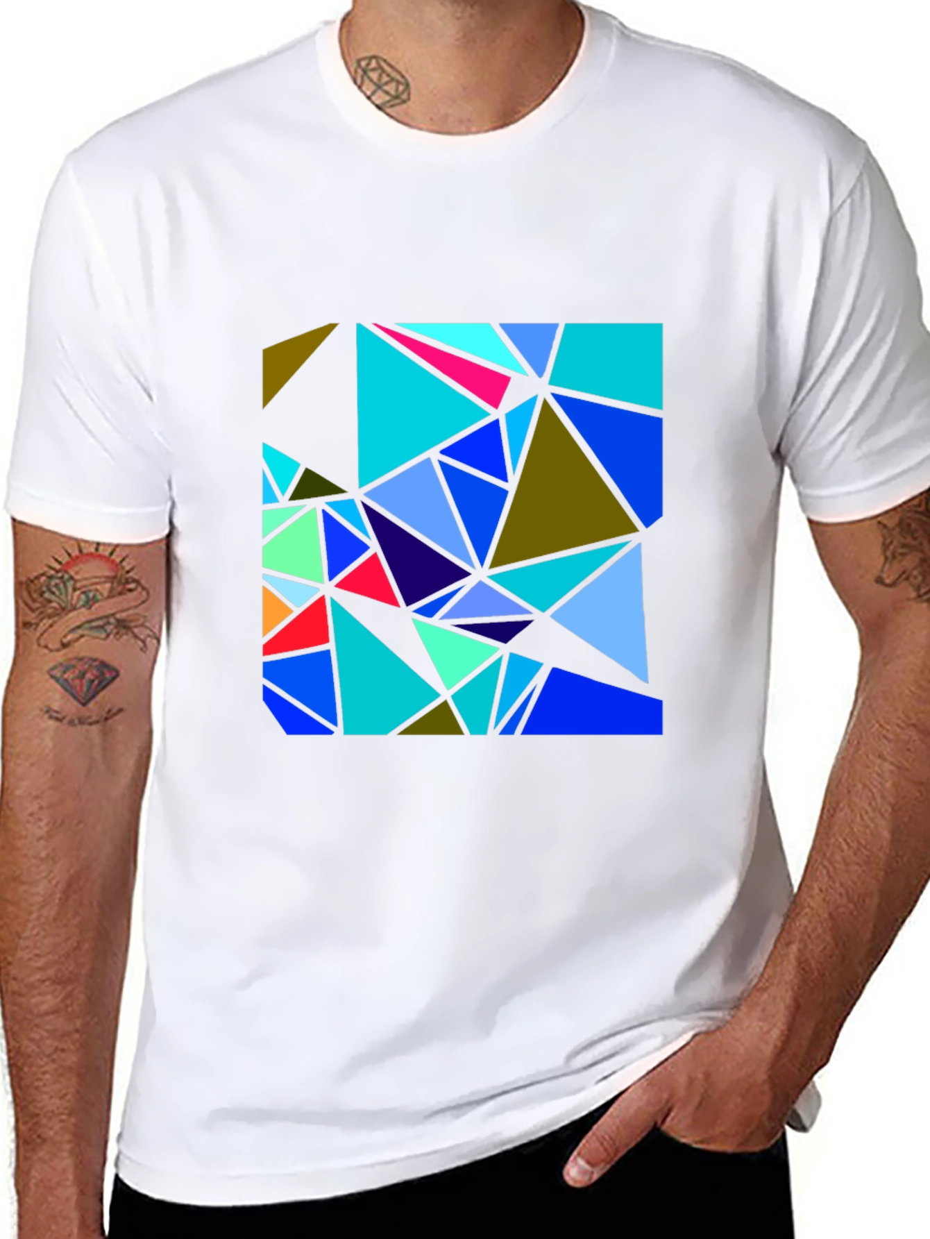 Abstract Geometric Triangle T-Shirt
