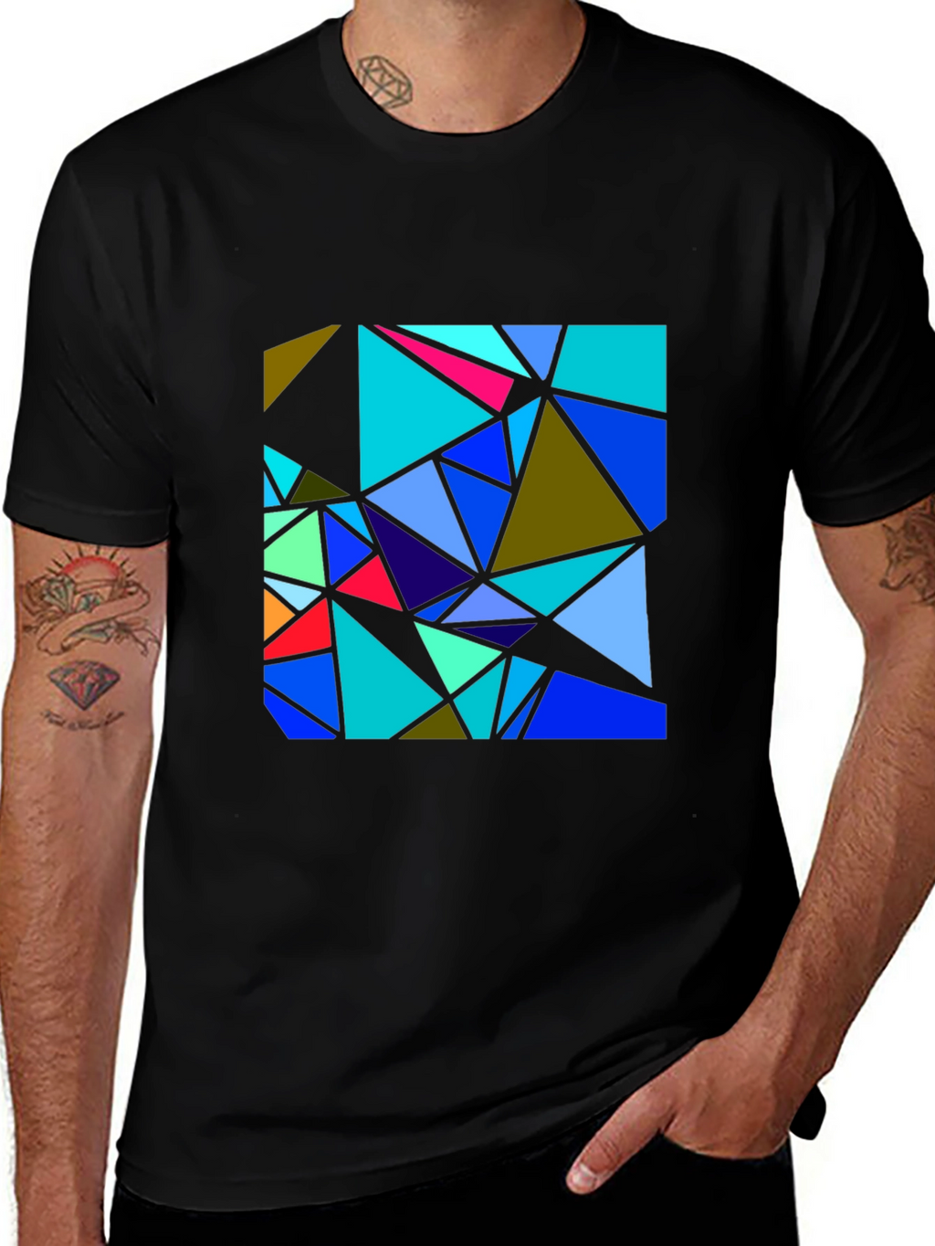 Abstract Geometric Triangle T-Shirt