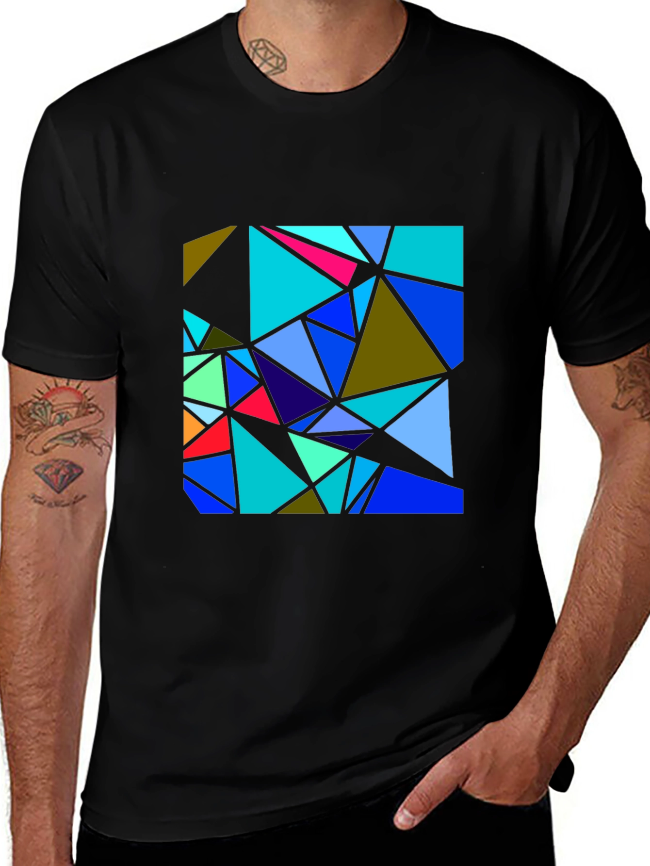 Abstract Geometric Triangle T-Shirt