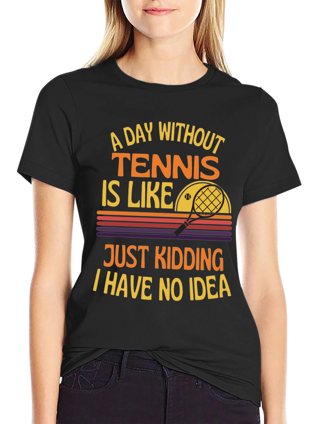 Tennis Graphic Tee - A Day Without Tennis T-Shirt