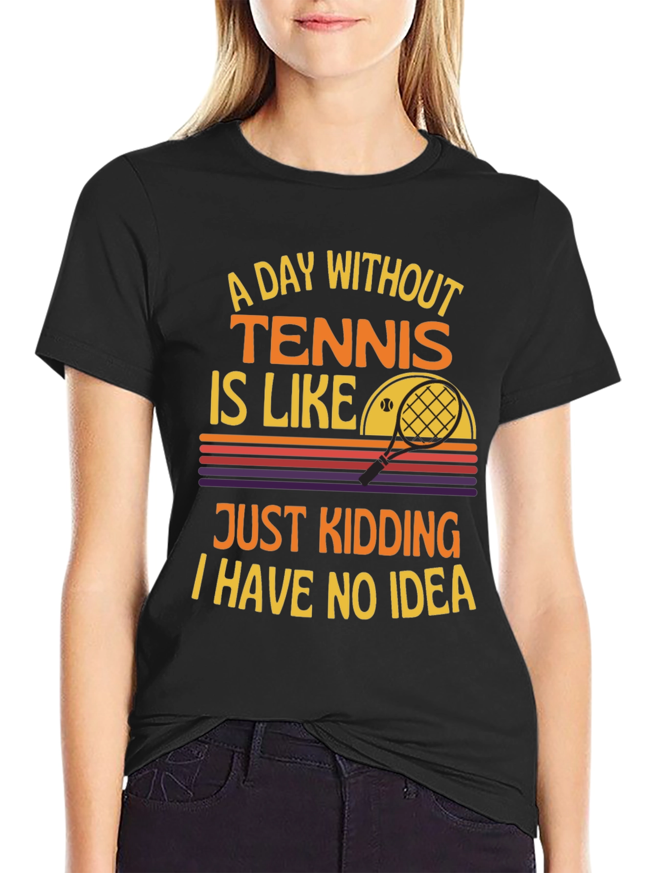Tennis Graphic Tee - A Day Without Tennis T-Shirt