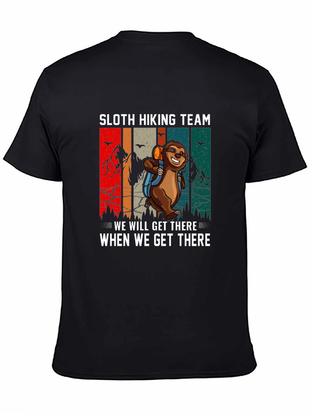Sloth Hiking Team Graphic T-Shirt