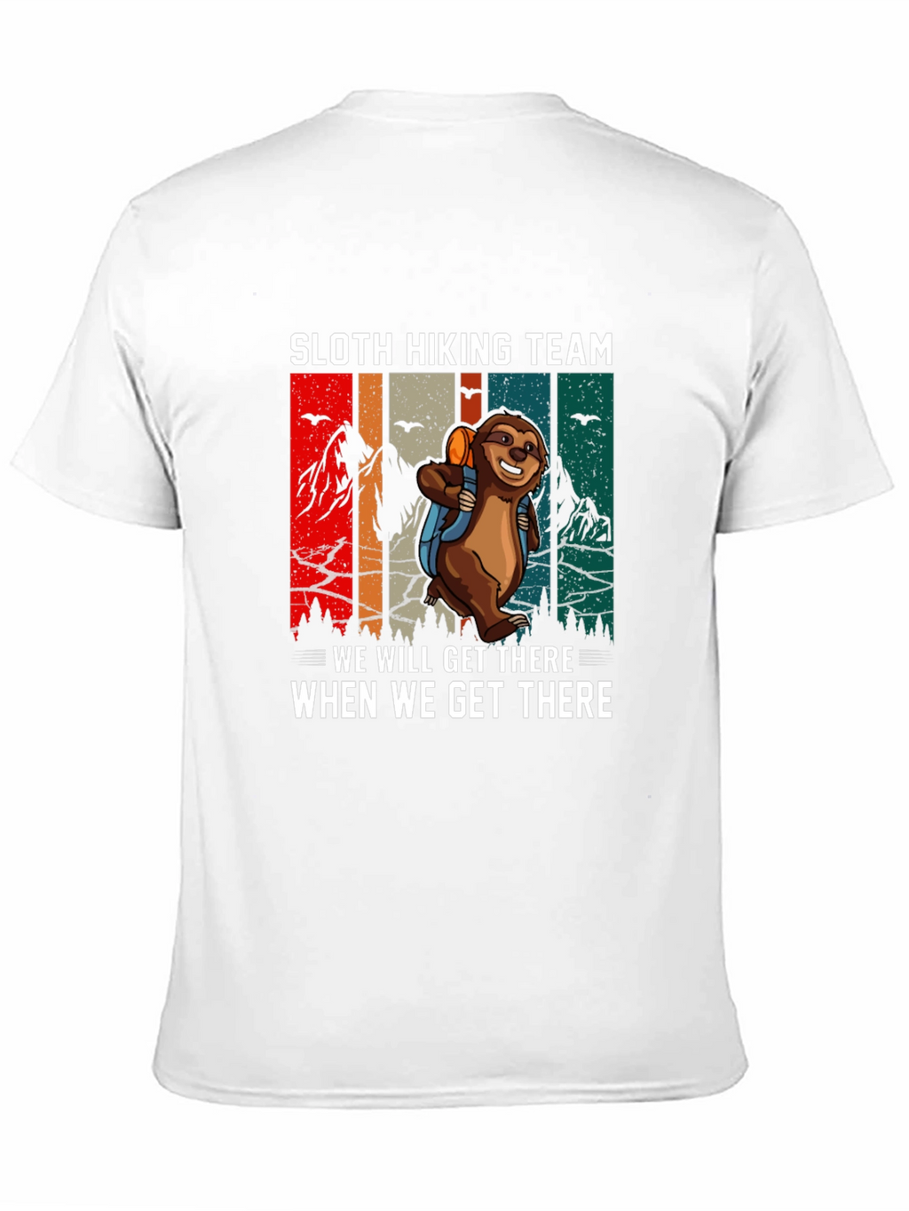 Sloth Hiking Team Graphic T-Shirt