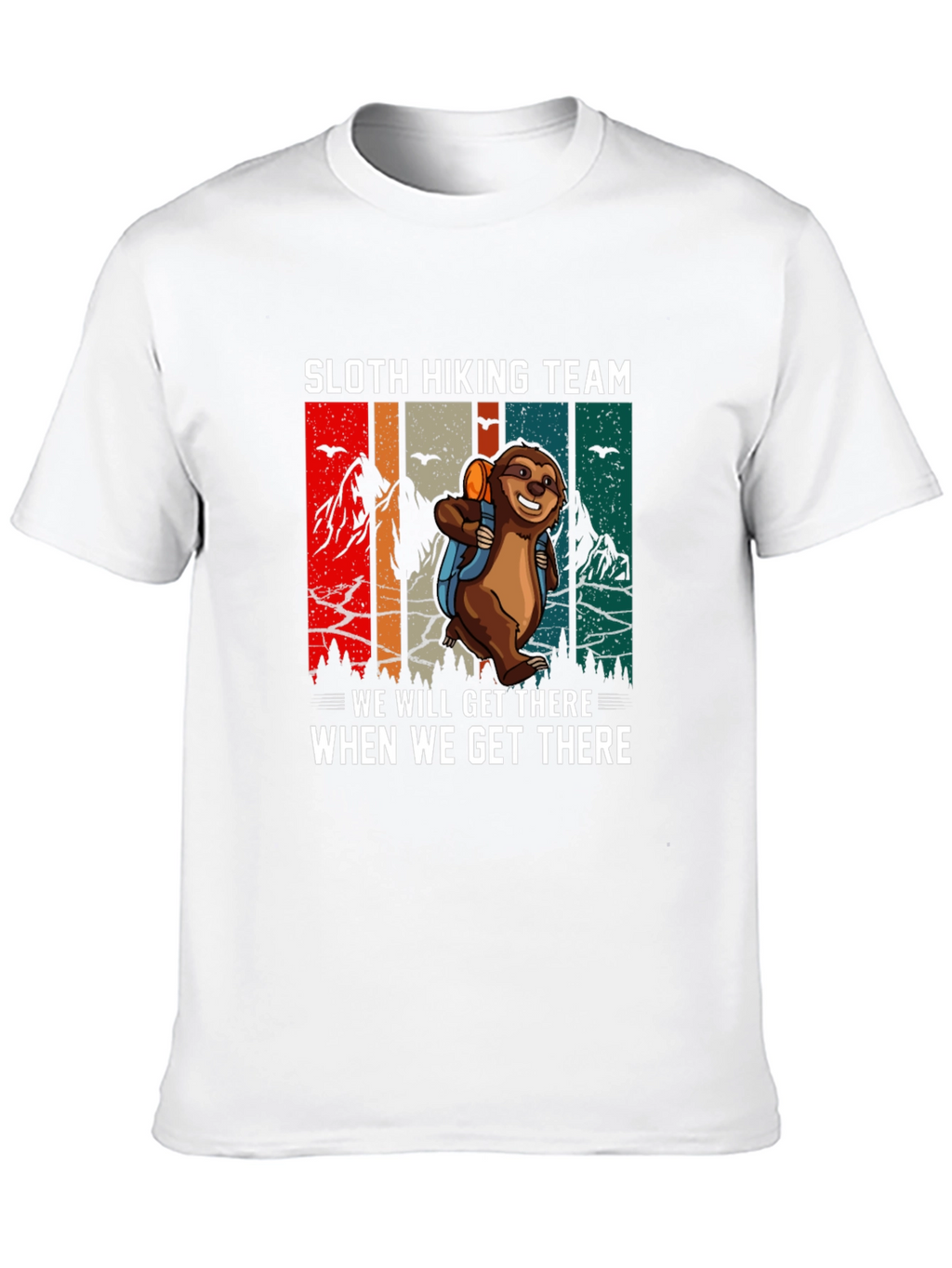 Sloth Hiking Team Graphic T-Shirt