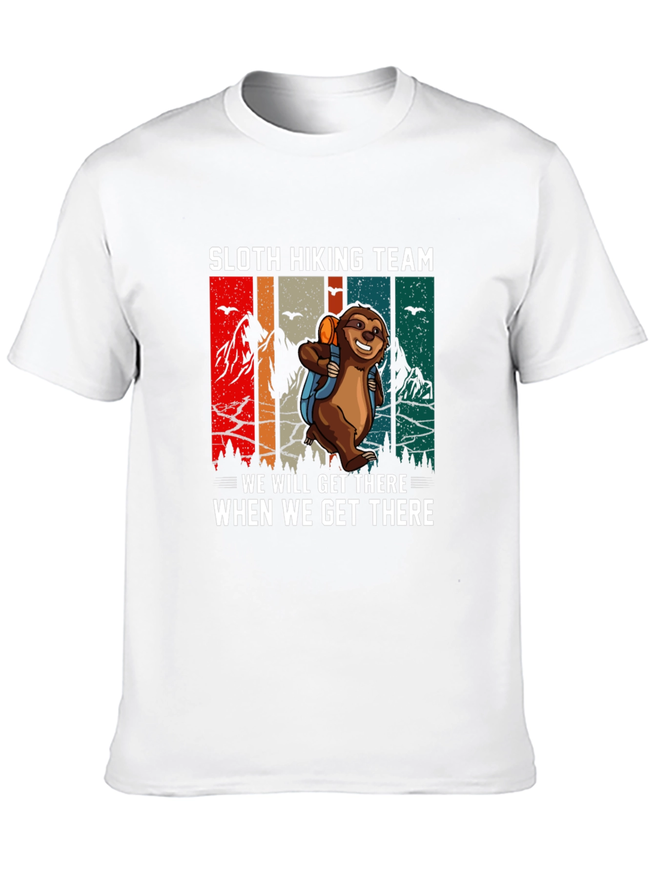 Sloth Hiking Team Graphic T-Shirt