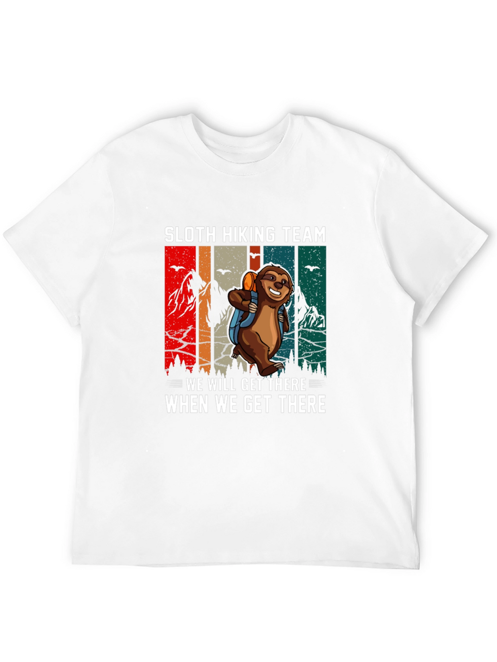 Sloth Hiking Team Graphic T-Shirt