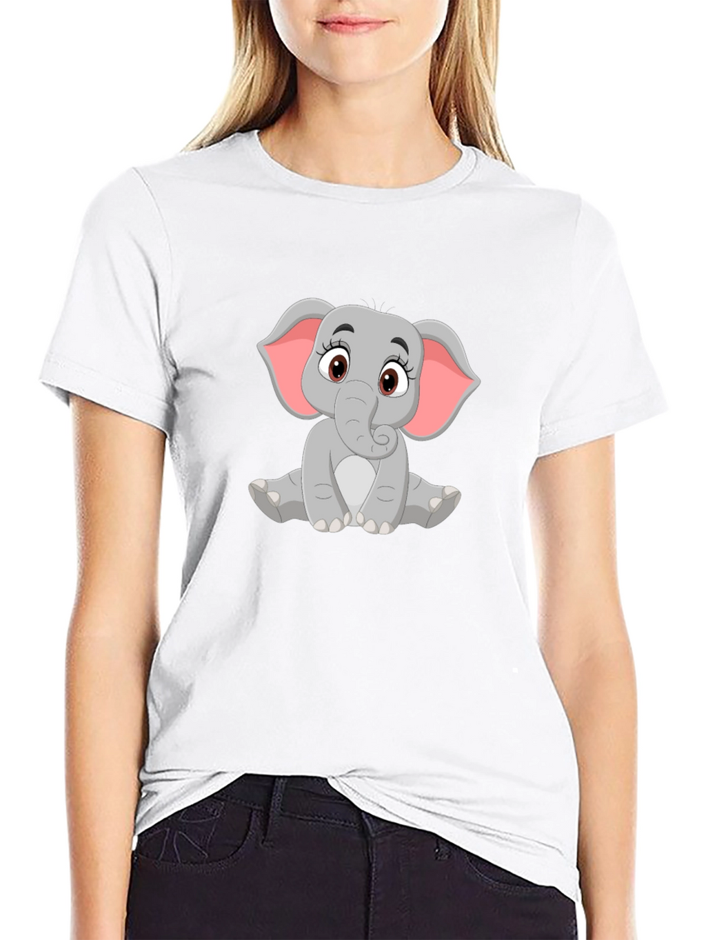 Cute Elephant Graphic T-Shirt