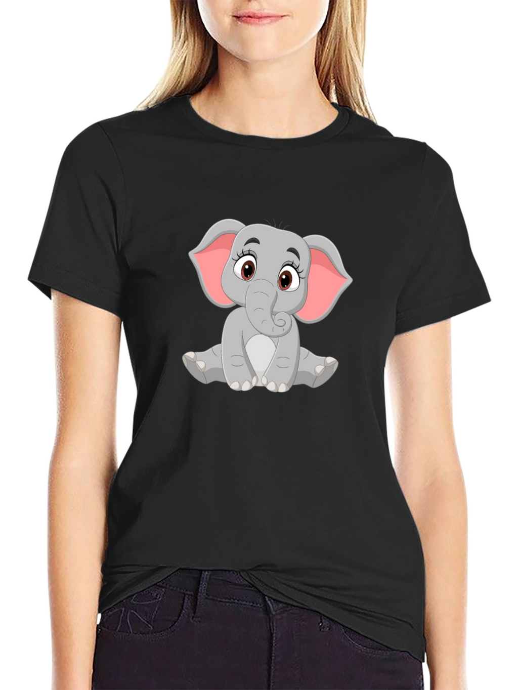 Cute Elephant Graphic T-Shirt