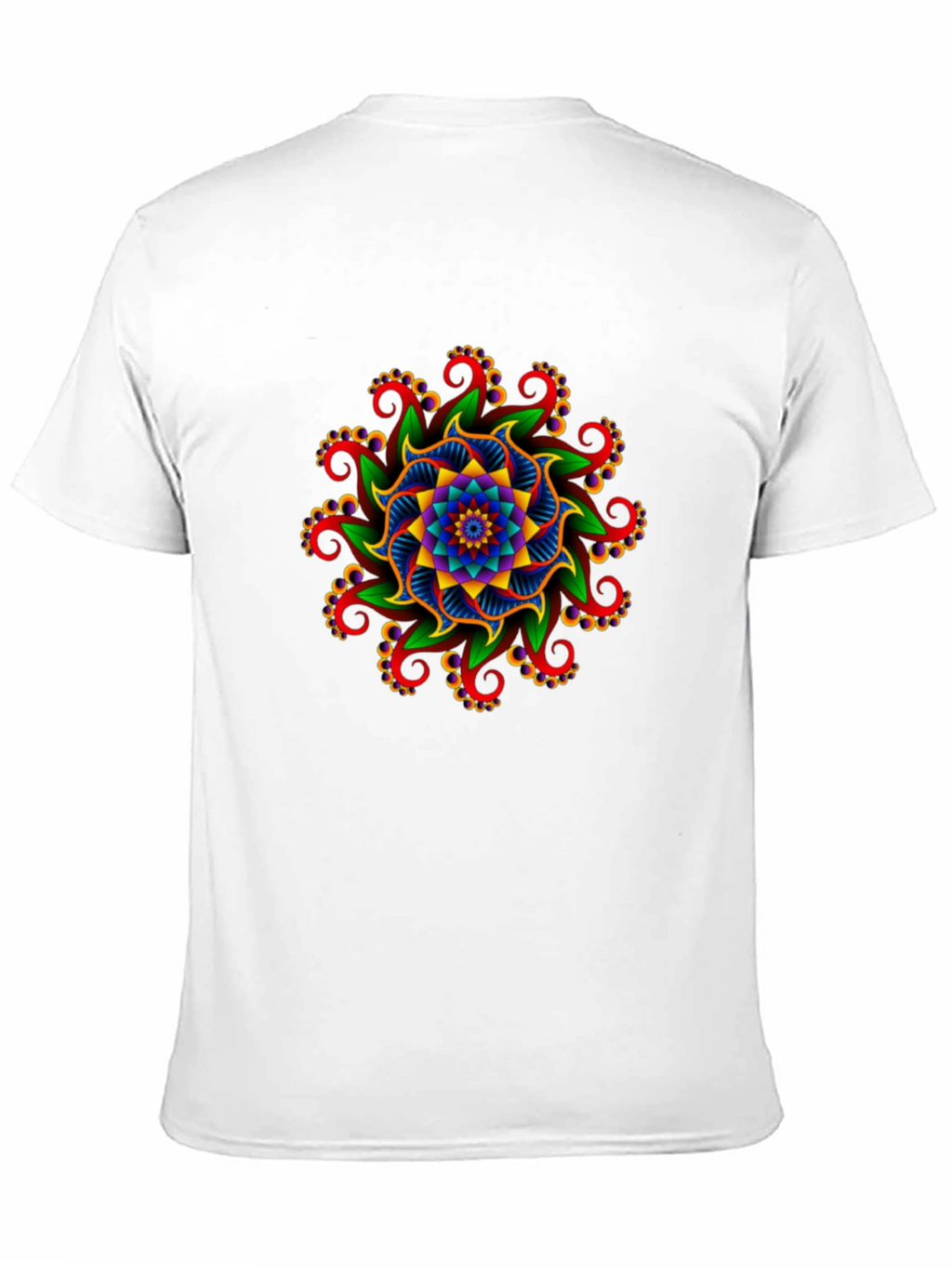 Vibrant Mandala Graphic Tee - Unisex Black T-Shirt